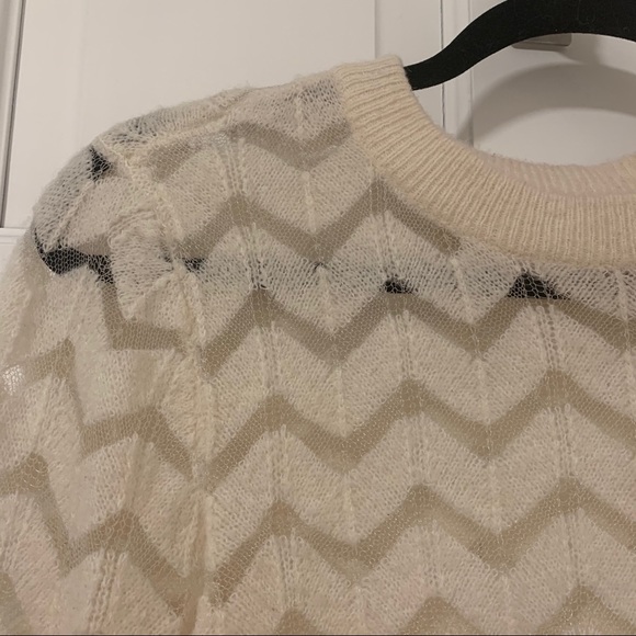 Hinge Chevron Cream Sweater - Picture 2 of 6